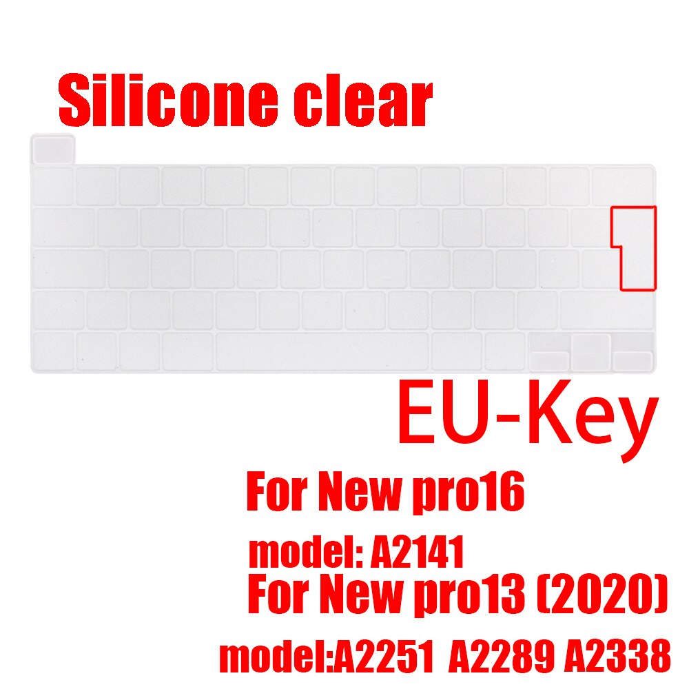 SDYIGOE – housse de clavier coréen pour MacBook Pro13 pouces M1 Pro16 avec barre tactile, Film de protection: EU-enter Clear