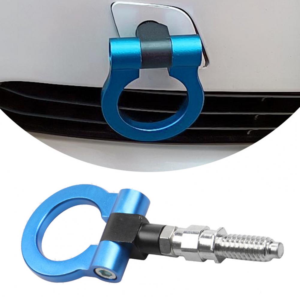 Racing Tow Hook Practical Blue Folding High Strength Racing Tow Hook Ring for Vehicle Car Tow Hook Bumper Tow Ring