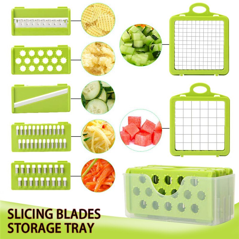 Multi-Function Vegetable Cutting Artifact Potato Shredding Machine Onion Chopper Fruit Cutting Machine Kitchen Tools