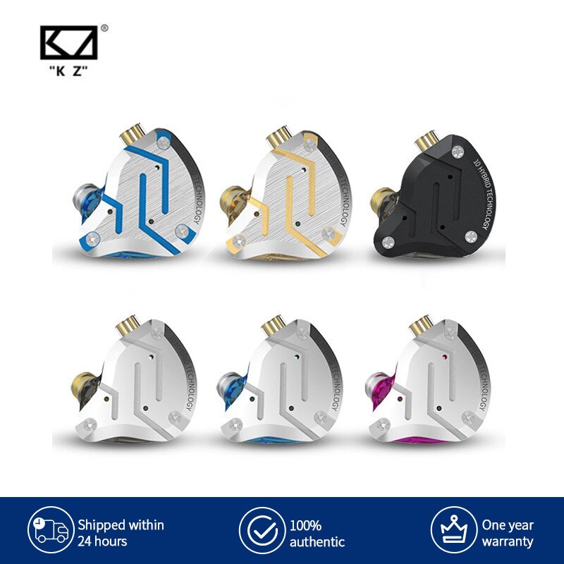 KZ ZS10 Pro Aptx HD Cable In Ear Earphones Hybrid 4BA+1DD Hifi Bass Earbuds Metal Headphone Sport