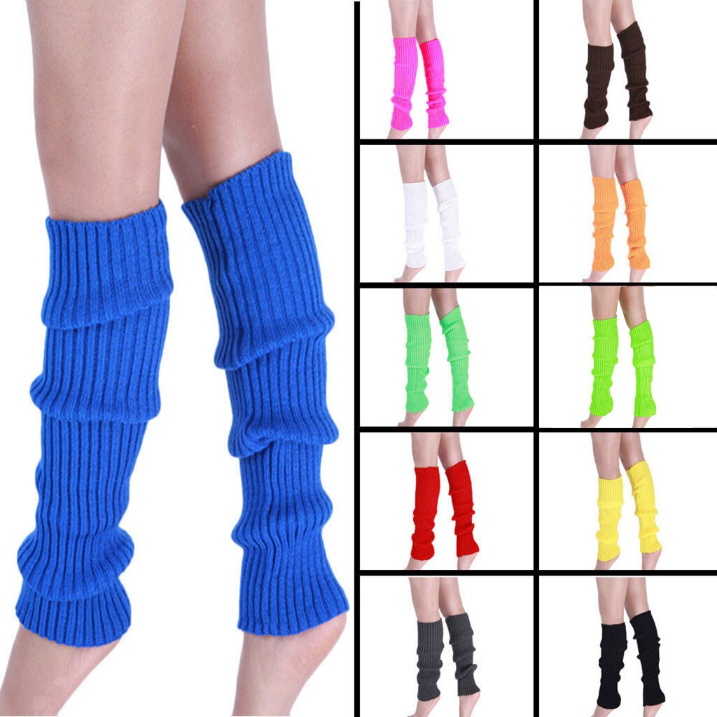 100% nueva y alta botas de esposas más de punto medias mantener el calentamiento pierna calentadores de rodilla alta de invierno de punto de arranque