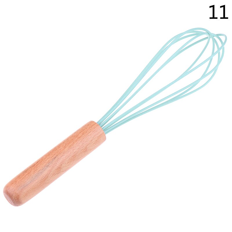 Silicone Wood Turner Soup Spoon Spatula Brush Scraper Pasta Server Egg Beater Kitchen Cooking Tools Kitchenware: N11