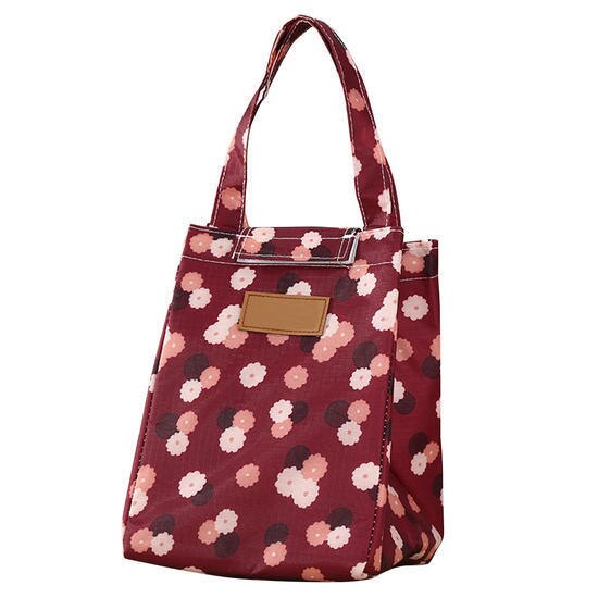 Thermal Portable Lunch Bag Insulated Large Food Cooler Bags Lunch Carry Tote Storage Case Lunch Bags for Women Men Kids: Burgundy Flower