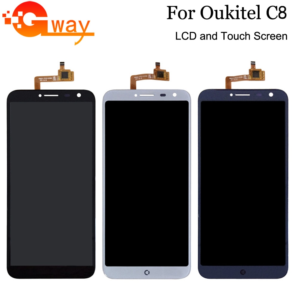 5.5 inch For Oukitel C8 LCD Display+Touch Screen 100% Tested LCD+Digitizer Glass Panel Replacement For oukitel c8