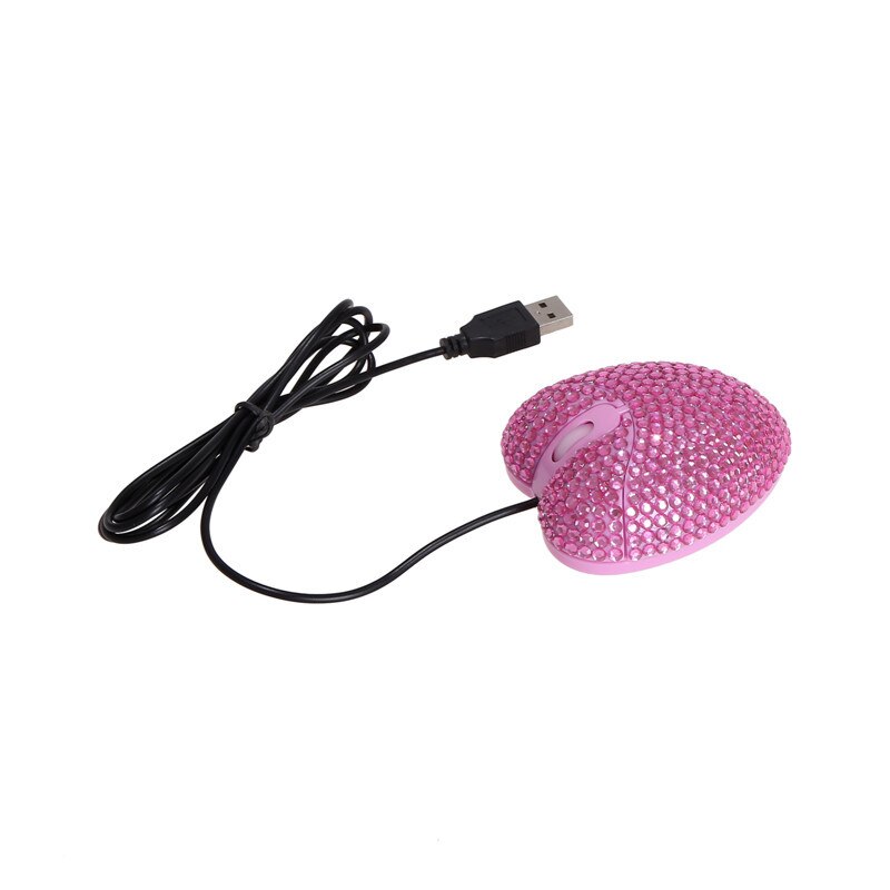 Bedrade Muis Diamond Heart Leuke Roze Mini 3D Muizen 1000 Dpi Optische Usb Laptop Mause Voor Meisje Vrouw pc