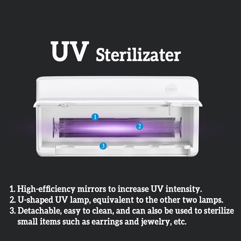 Antibacterial 2 in 1 UV Light Ultraviolet Toothbrush Automatic Toothpaste Dispenser Sterilizer Toothbrush Holder Cleaner