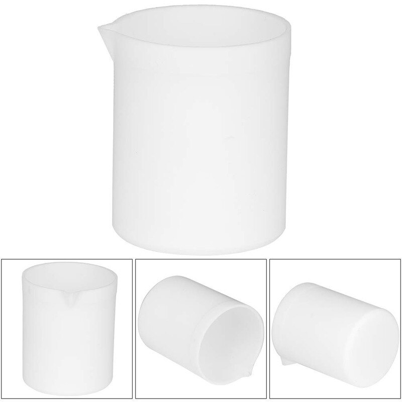 Tetrafluoro Beaker Acid and Alkali Resistant Beaker High Lubrication White Laboratory Measuring Cup (30-300ml）