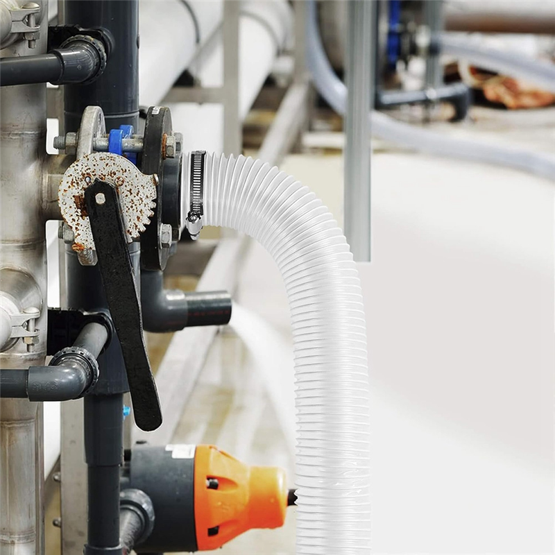 T97C-PVC stofopvangslang en 2 1/2 inch poorten 10 ft, stofopvangslang, PVC dampopvangslang voor stofopvangsystemen