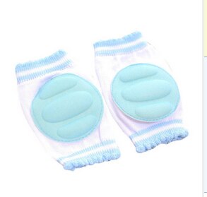 1 par crianças segurança rastejando cotovelo joelheira almofada crianças bebê meninas meninos joelheiras protetor de segurança malha infantil perna mais quente: Azul