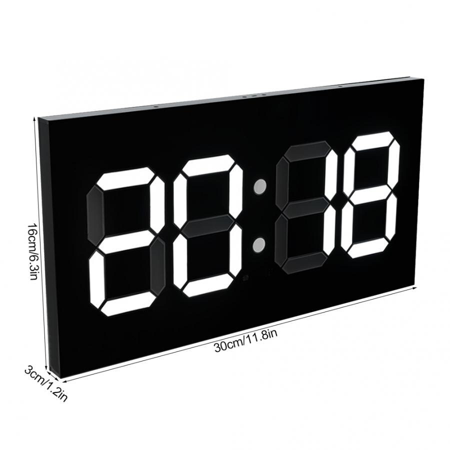 Elektronische Wanduhr Digitale Wanduhr Fernbedienung Elektronische Uhr Konvexen Körper Weiß Digital Heimat Dekoration 100-240V