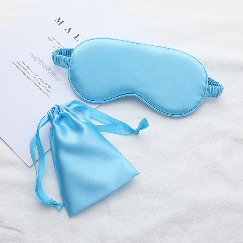 Masque pour les yeux en soie imitée, doux, Durable, voyage, Patch oculaire, sieste
