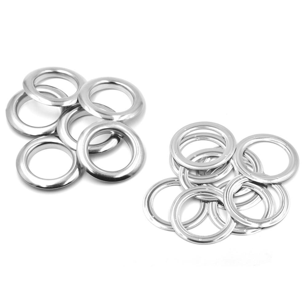 Oeillet en laiton argenté de grande taille, 20mm 40mm 50mm, avec rondelle, pour bricolage de chaussures en cuir, sac, capuchon de ceinture, fournitures artisanales