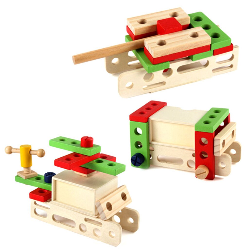 Kinderen Simulatie Houten Service Box Tool Repair Kit Grappig Intelligentie Speelgoed