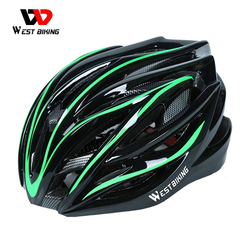 Capacete west biking para ciclismo, capacete masculino de mountain bike e bicicletas de estrada moldado integralmente