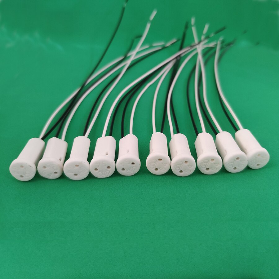 Goede G4 Base G4 Socket Plug Keramische G4 Lamphouder Hoofd Draad Connector G4 Lamphouders Base Voor Led Lamp spotlight