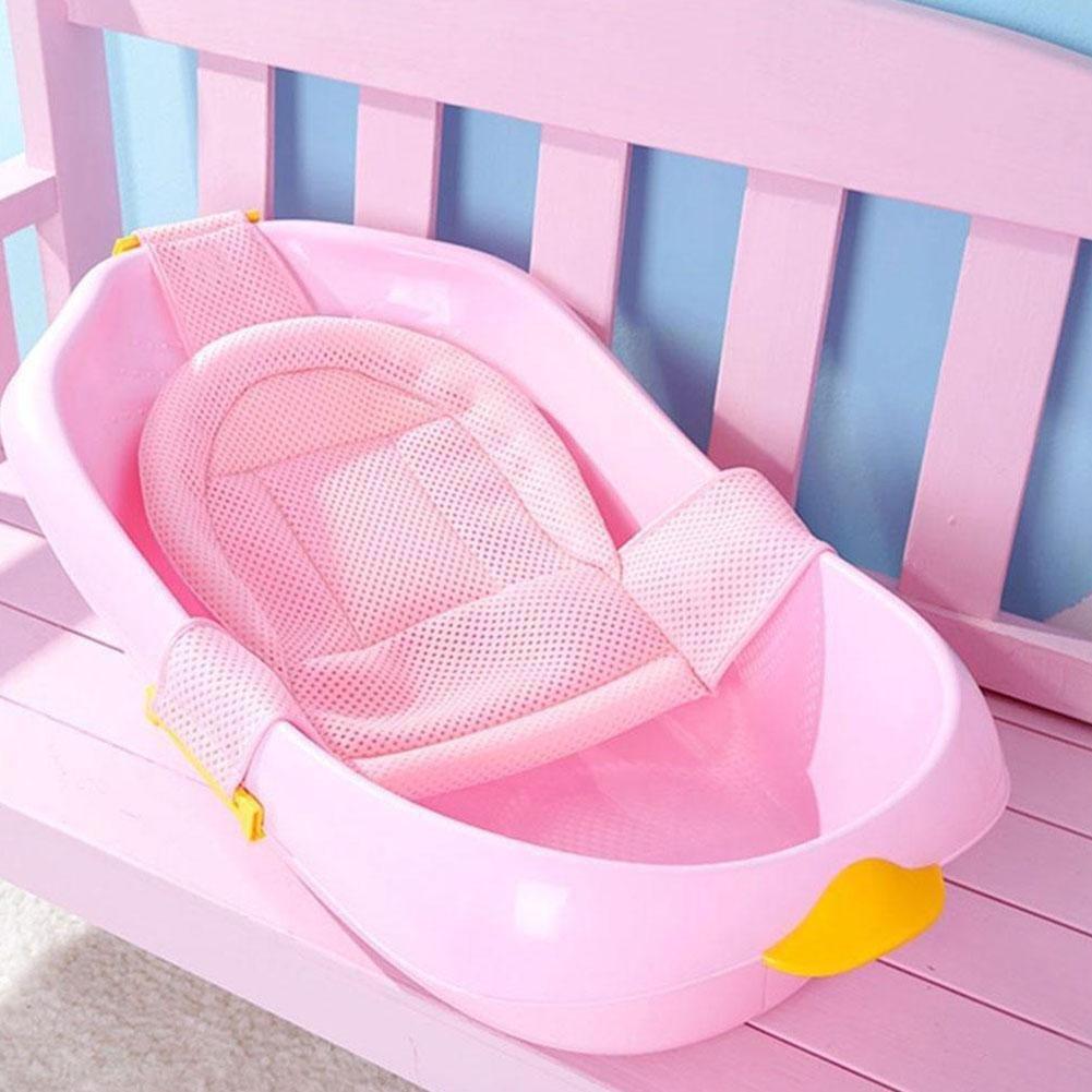 Filet antidérapant réglable pour bébé, tapis de bain, écharpe de baignoire, sécurité, siège pour enfant en bas âge, fournitures de douche, maille Sec E2V3