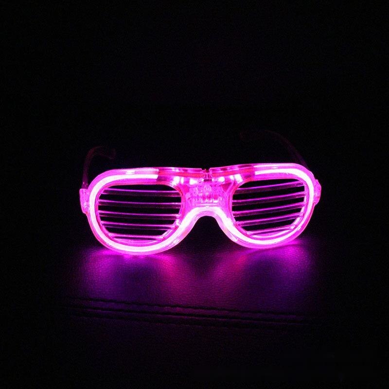 Led Bril Flash Lichtgevende Blind Eyewear Licht Oogmasker Knipperend Gloeiende Glazen Bruiloft Carnaval Dance Bar Party Kerst Speelgoed: Pink