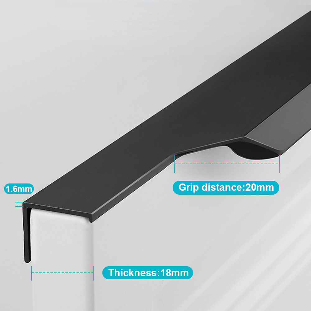 Maniglie nascoste Maniglie lunghe per armadi da cucina Manopole per cassetti in lega di alluminio Maniglia per porta dell'armadio Maniglie per armadi