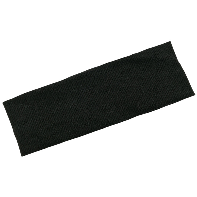 Solid Knitted Headband for Women Girls Autumn Winter Sport Yoga Sweat Uptake Headwear Elastic Hairbands Hair Accessories: black