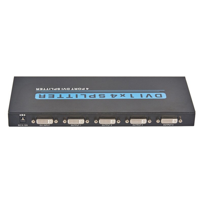 DVI Splitter 1 in 4 Out DVI 1X4 Splitter 4 Ports DVI-D Dual Channel Supports 3D 4K Resolution EU Plug: Default Title