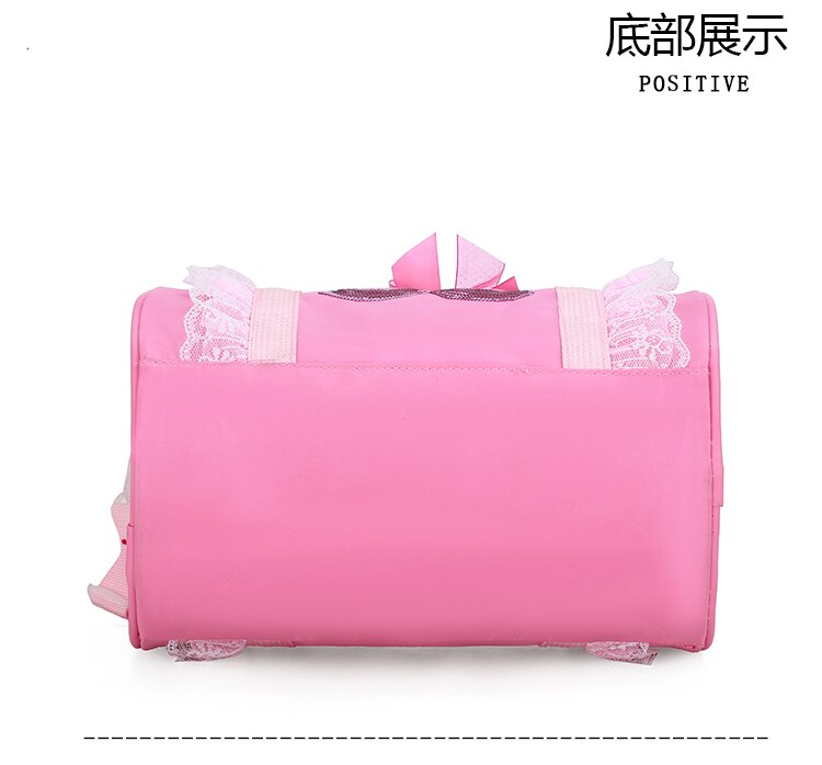 Purple Girls Embroidery Canvas Ballet Bag for Girls Pink Ballet Handbags for Children Ballet Shoes Shoulder Bag Kid Dancing Bags