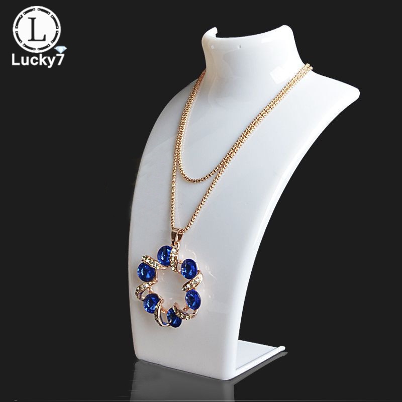 1PC 3 Colors Acrylic Mannequin Necklace Jewelry Display Holder Pendant Earrings Decorate Exhibition Display Stand Shelf