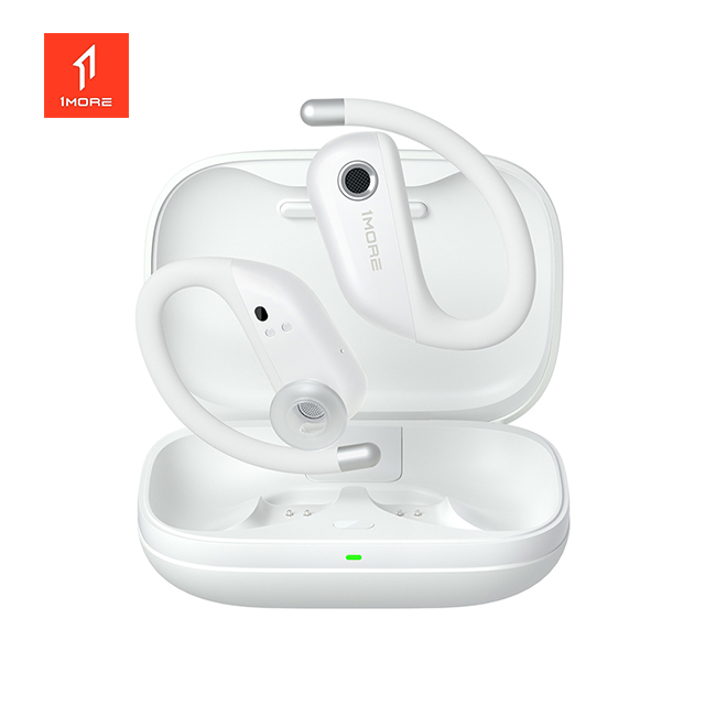 1MORE S50 Open Ear Wireless Earphones Bluetooth 5.3 Fast Charging Headset with Mic 38 Hours Playtime Waterproof Sports Headphone: Silver