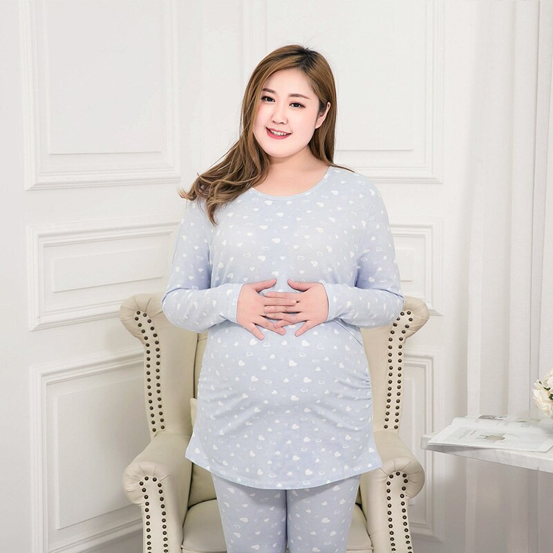 Nursing pajamas for pregnant women: blue (horizontal) / 3XL