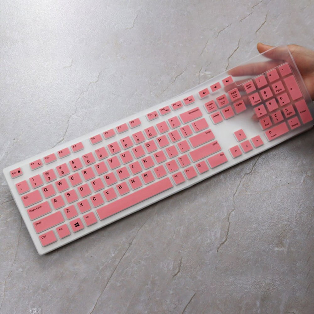 2Stck Staubdicht Tastatur Haut Silikon Tastatur Schutz Wasserdichte Tastatur Schutzhülle Kompatibel für Dell KB216P/KB216T/