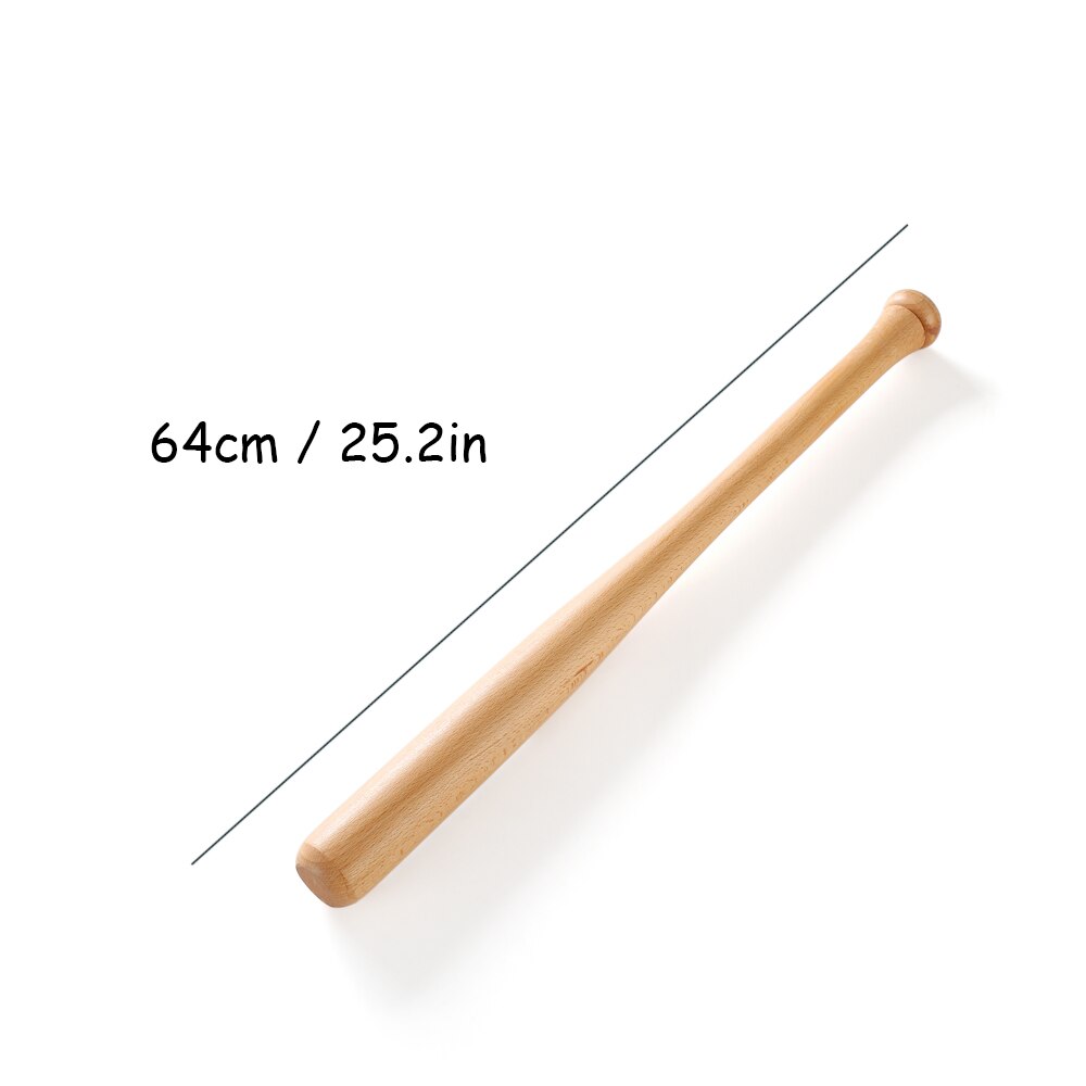 64cm Wood Baseball Bat Hard Eucalptus Mahogany Baseball Bat Solid Wood Bar Wooden Stick Outdoor Sport Exercising Activities