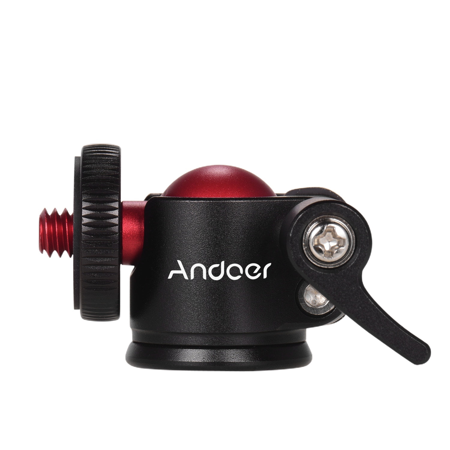 Andoer – Mini tête sphérique en forme de U, rainure rotative à 360 degrés, en alliage d'aluminium, pour trépied d'appareil photo DSLR sans miroir