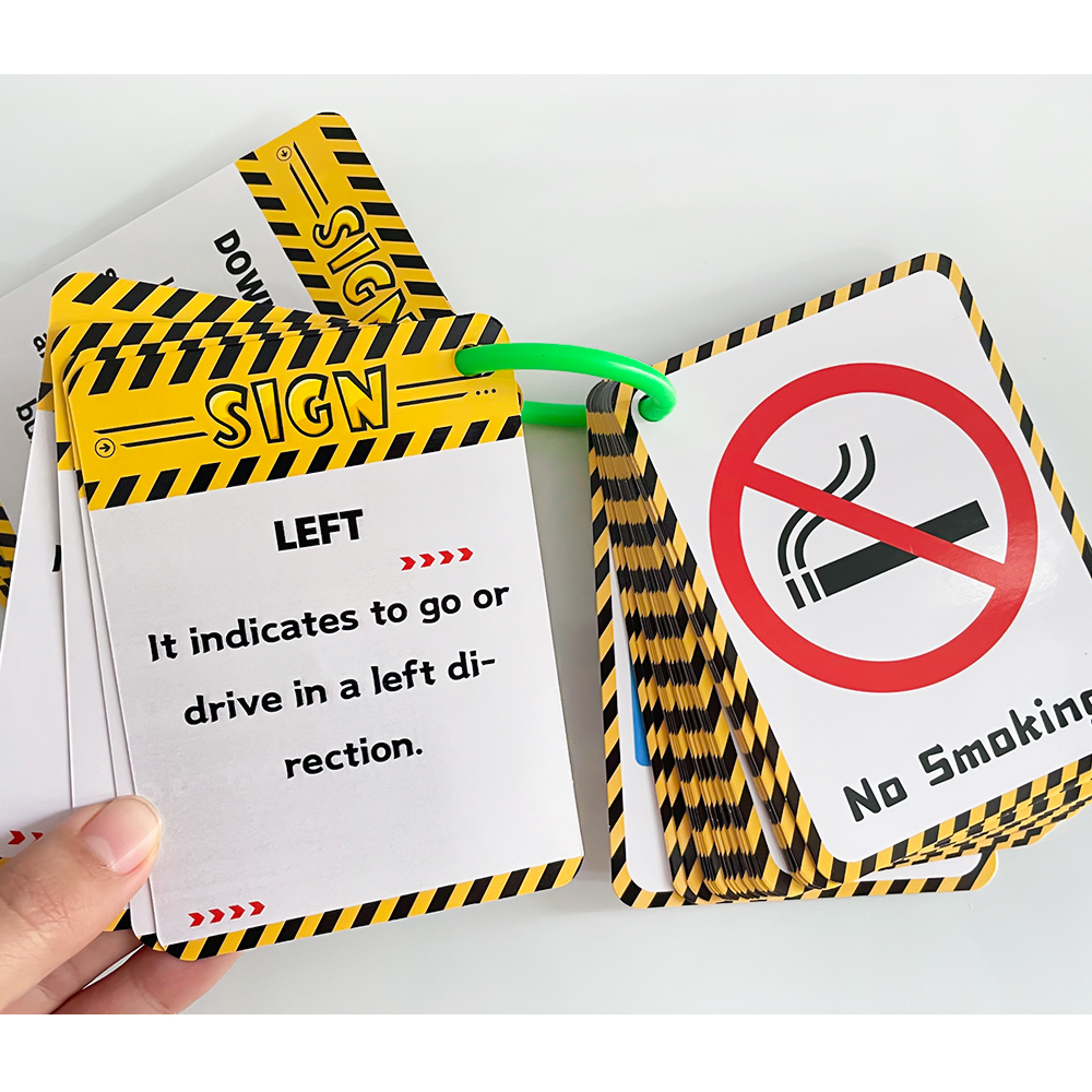 Traffic Signs and Road Warning Educative Cards for Kids Development Logic Thinking Cards for Children Teacher Teaching Aids