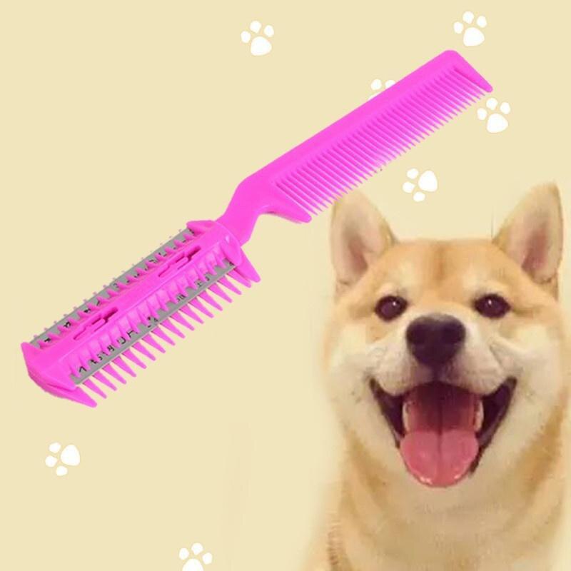 Pet Hair Trimmer Comb Cutting Cut Dog Cat With 2 Blades Grooming Razor Thinning Hairbrush Comb Products For Cats