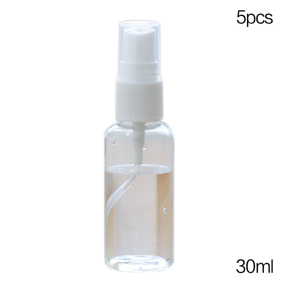 Liten sprayflaske klar plast parfyme tom sprøyteflaske til reise sminke skjønnhet  j99 butikk: 5 stk -30ml