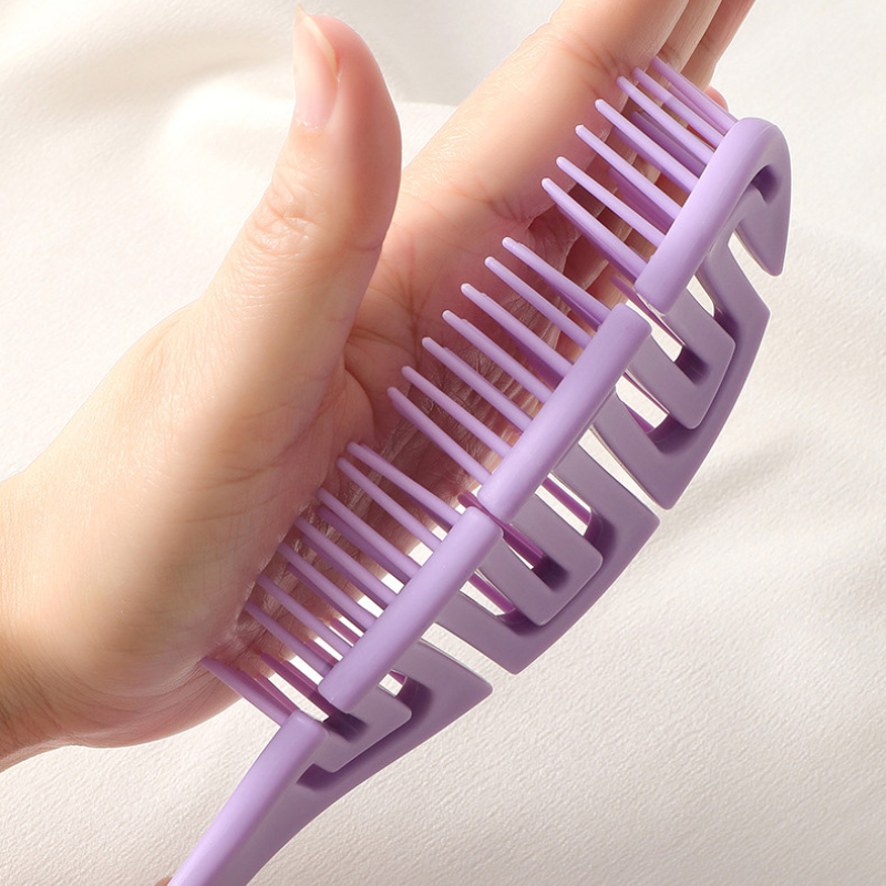 Cepillo para el cabello ahuecado, peines para masaje del cuero cabelludo, desenredante de peinado, herramienta para desenredar de secado rápido, cabello rizado seco y húmedo