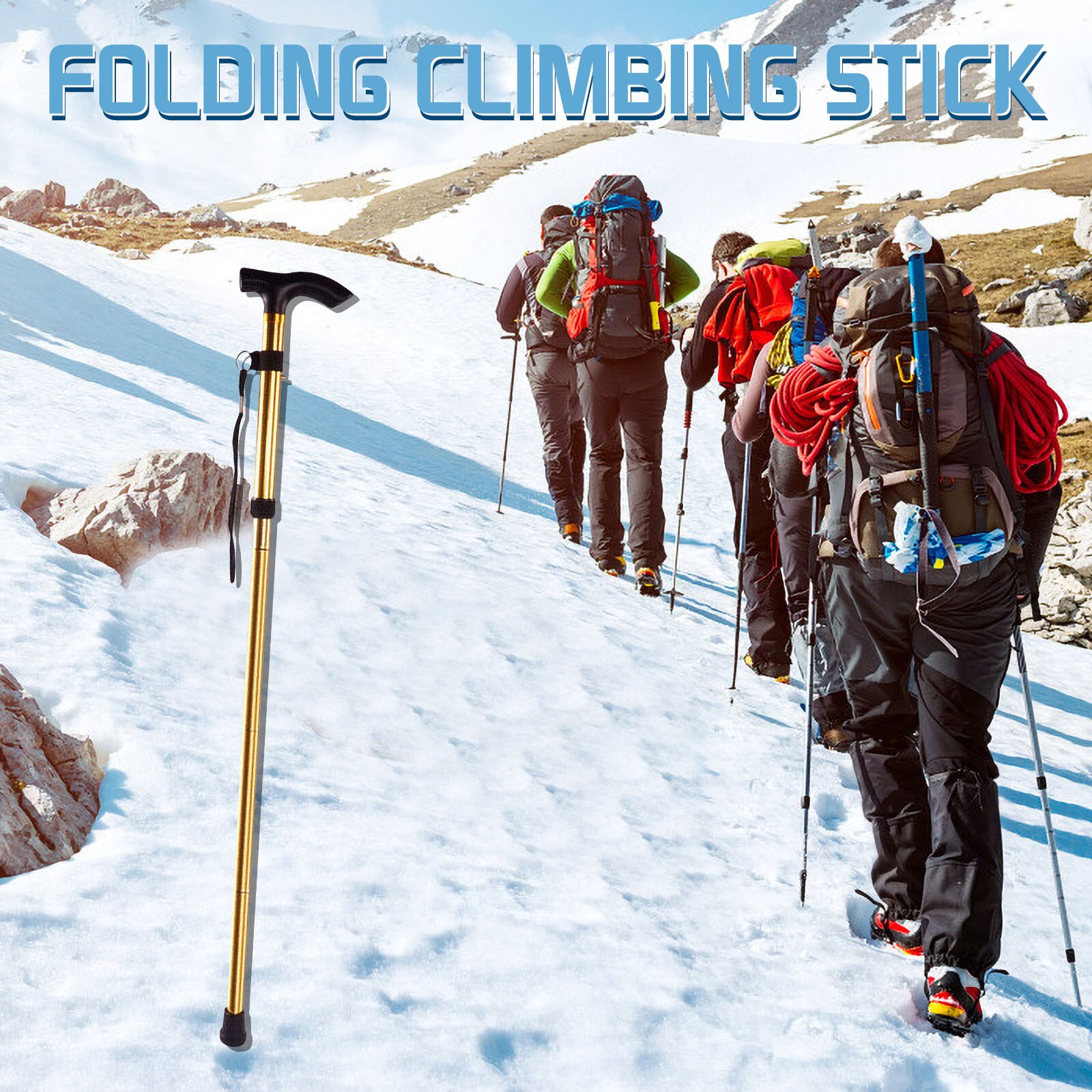 Walking Stick Trekking Aluminum alloy Climbing Stick Telescopic Running Trail Canes Shockproof Hiking Accessories Trekking poles