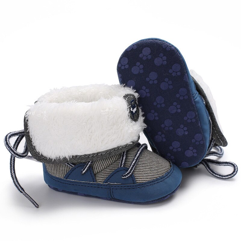 DkDaKanl baby boy Winter peuter laarzen baby lace up zachte bodem super houden warme sneeuw schoenen LPJ004
