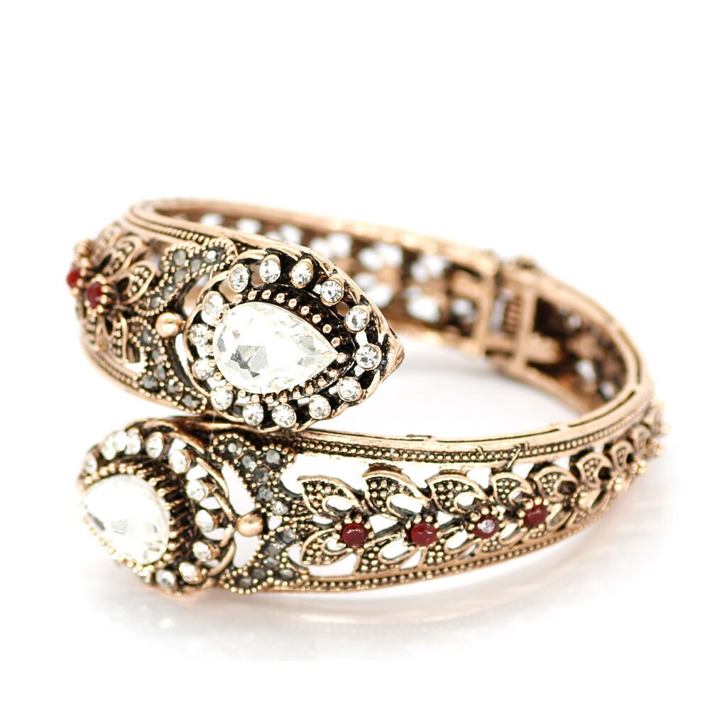 Sunspicems-brazalete marroquí para mujer, Color dorado, joyería de boda, bisutería tradicional de Argelia,: Chapado en oro antiguo