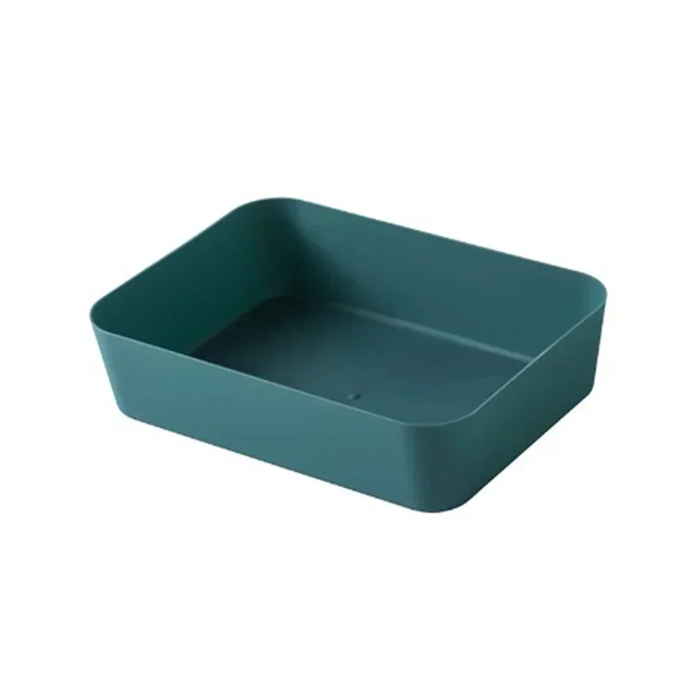 Storage Trays Box Drawer Cosmetics Organiser Dividers For Boxes Clothes Organizer Tray Plastic Stationery Data Cable Storage: Blue