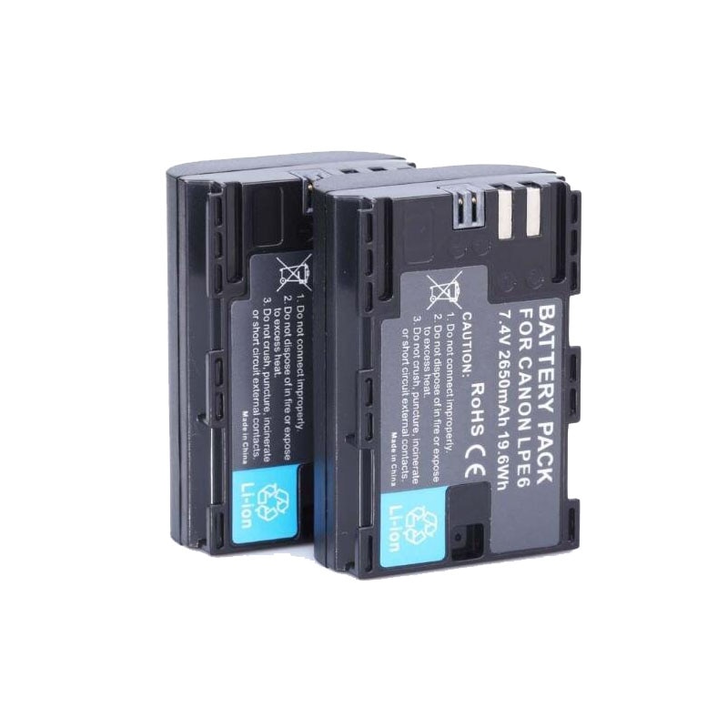 2650 mah lp -e6 digitalkamera oppladbart batteri lp -e6 for canon eos 5d mark  ii 2 iii 3 6d 7d 60d 60da 70d 80d dslr eos 5ds