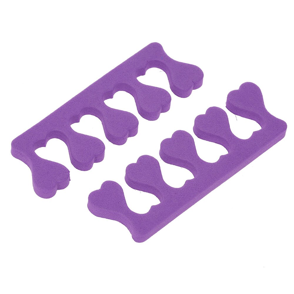 4 stk tåseparatorer svampskum tåavstandsstykker til pedikyr neglesalong bruk tilfeldig farge fingerfot manikyr neglekunstverktøy