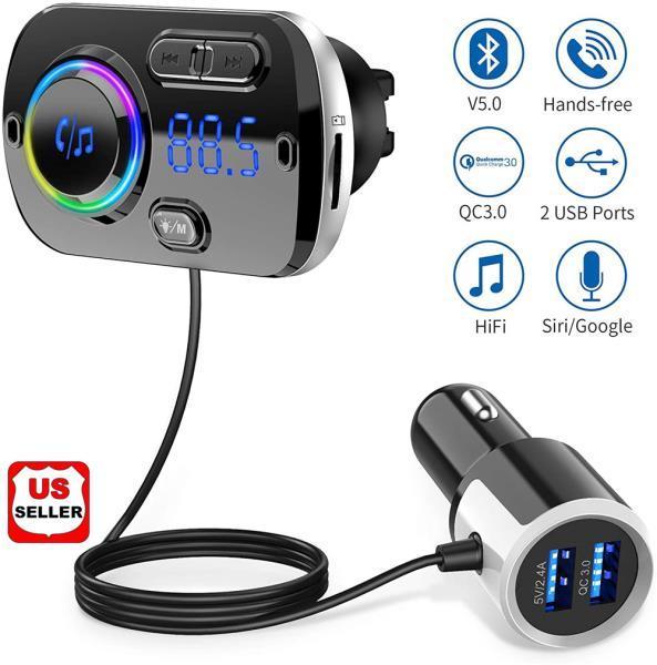 Hands-free Bluetooth-compatible Fm Transmitter Wireless Radio Adapter Car Kit Mp3 Player