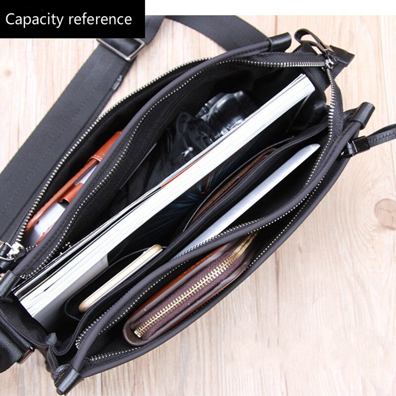Crossbody vesker for menn portefølje personale kontor arbeidsveske koffert nylon messenger vanntett svart bolsos mujer business