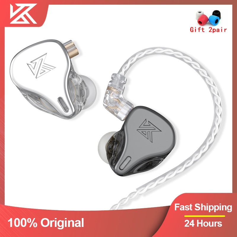 Newest KZ DQ6 3DD Dynamic Drive Unit In Ear Earphones HiFi Music Sports Headset With 2PIN Silver-plated Cable KZ EDX ZSN PRO ZSX