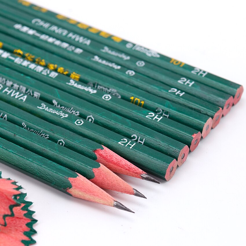 10 PCS Sketch And Drawing Writing Pencil Stationery Supplies 2H Sketch Non-Toxic Primary School Writing Pencil