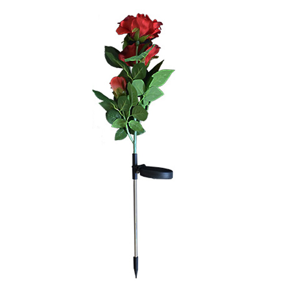 Solenergi roser blomster lys havelandskab lampe udendørs gård led lys smukke romantiske afslappet fest haveindretning 3: 3