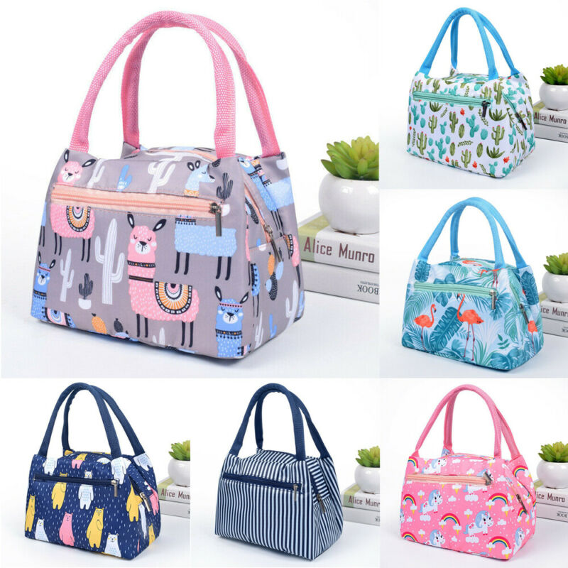 Adults Women Girls Portable Insulated Lunch Bag Box Picnic Waterproof Tote