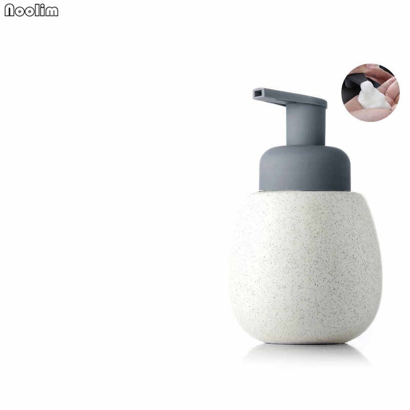 Keramisk pressetype sæbedispenser sfærisk håndsæbe lotion flaske sanitizer emulsion separat flaske til køkken badeværelse: -en