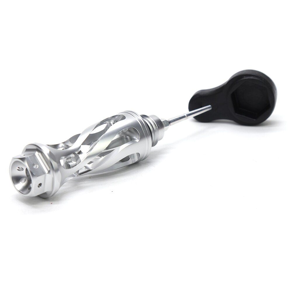 Yamaha bws  x 125 bws  r 125 cygnus 125 kymco 125 -moottorin öljytikku, tasonmittari, cnc-koristeelliset moottoripyörän aputarvikkeet: Hopea