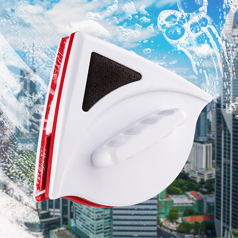 Window Washing Brush Magnetic for Cleaning Scraper Outside Glass Wipers Double-Side Outdoor Pole Squeegee Plate Robot Sponge